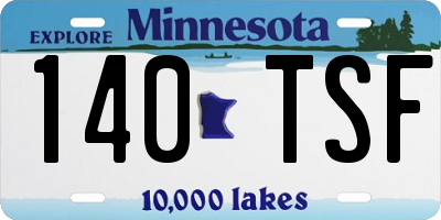 MN license plate 140TSF