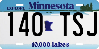 MN license plate 140TSJ
