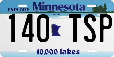 MN license plate 140TSP