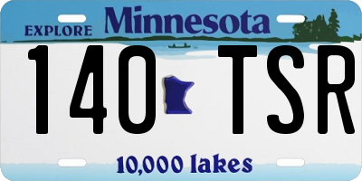 MN license plate 140TSR