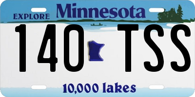 MN license plate 140TSS