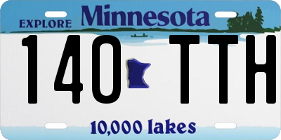 MN license plate 140TTH