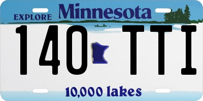 MN license plate 140TTI