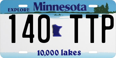 MN license plate 140TTP
