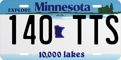 MN license plate 140TTS