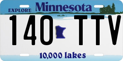 MN license plate 140TTV
