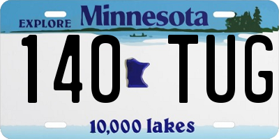 MN license plate 140TUG