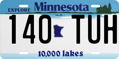 MN license plate 140TUH