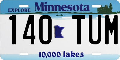 MN license plate 140TUM