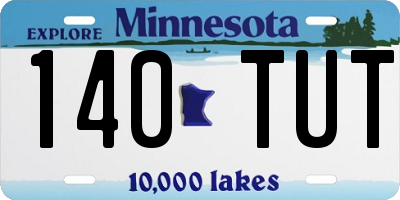 MN license plate 140TUT