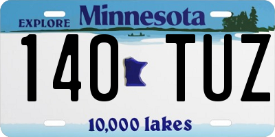 MN license plate 140TUZ