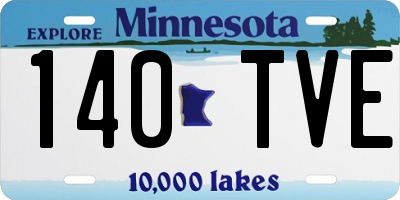 MN license plate 140TVE