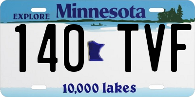 MN license plate 140TVF