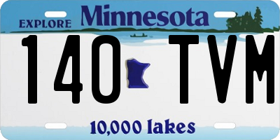 MN license plate 140TVM