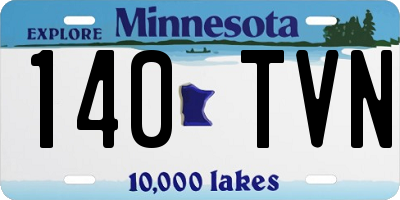 MN license plate 140TVN
