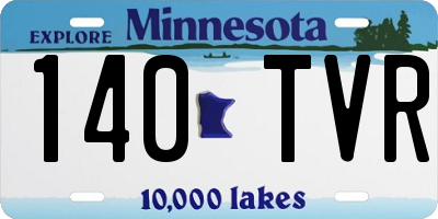 MN license plate 140TVR