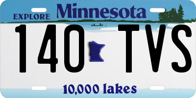 MN license plate 140TVS