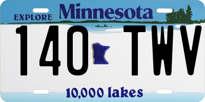 MN license plate 140TWV