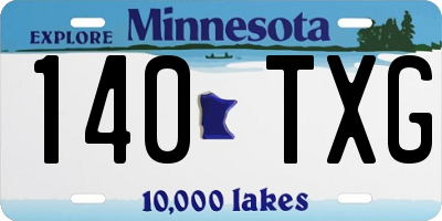 MN license plate 140TXG