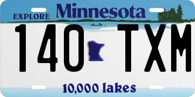 MN license plate 140TXM
