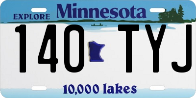 MN license plate 140TYJ