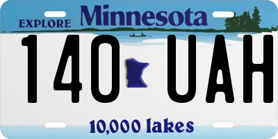 MN license plate 140UAH