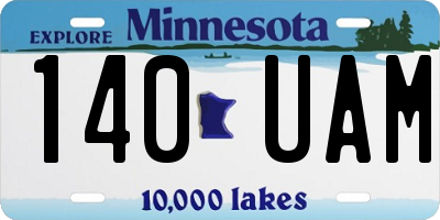 MN license plate 140UAM