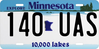 MN license plate 140UAS
