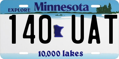 MN license plate 140UAT