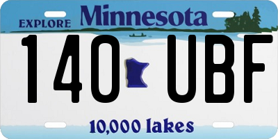 MN license plate 140UBF