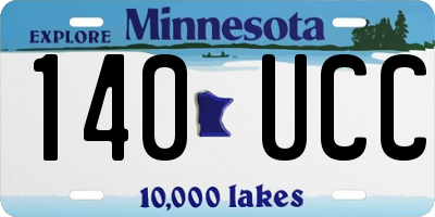MN license plate 140UCC