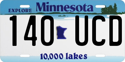 MN license plate 140UCD