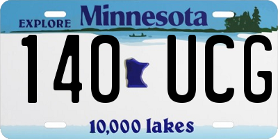 MN license plate 140UCG