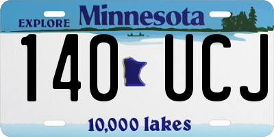 MN license plate 140UCJ