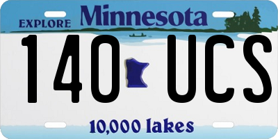 MN license plate 140UCS