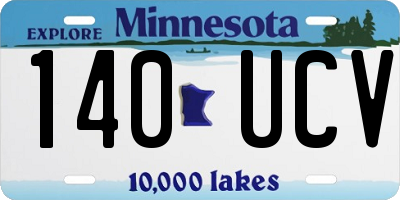 MN license plate 140UCV