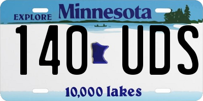 MN license plate 140UDS