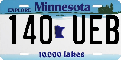 MN license plate 140UEB