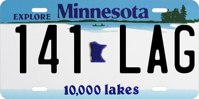 MN license plate 141LAG