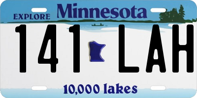 MN license plate 141LAH