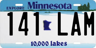 MN license plate 141LAM