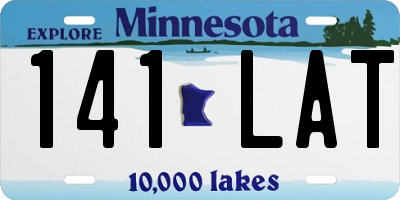 MN license plate 141LAT