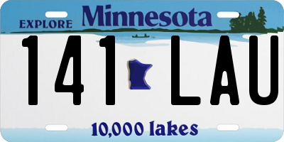 MN license plate 141LAU