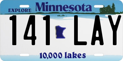 MN license plate 141LAY