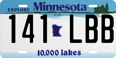MN license plate 141LBB