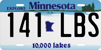 MN license plate 141LBS