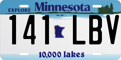 MN license plate 141LBV