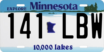 MN license plate 141LBW