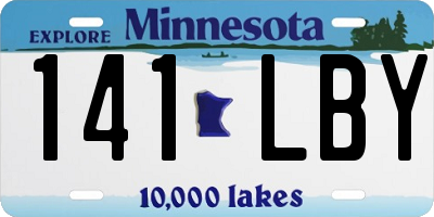 MN license plate 141LBY