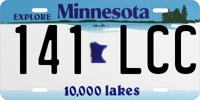 MN license plate 141LCC